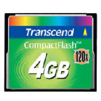Transcend 4GB 120x CompactFlash Card (TS4GCF120)